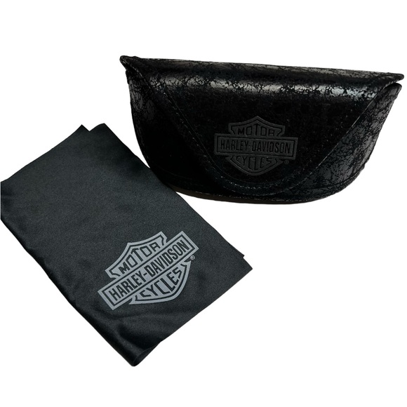 Harley Davidson Sunglasses Case &‎ cloth *Case & Cloth ONLY* HD Large - Picture 2 of 8
